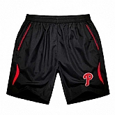 Men's Philadelphia Phillies Black Red Stripe MLB Shorts,baseball caps,new era cap wholesale,wholesale hats